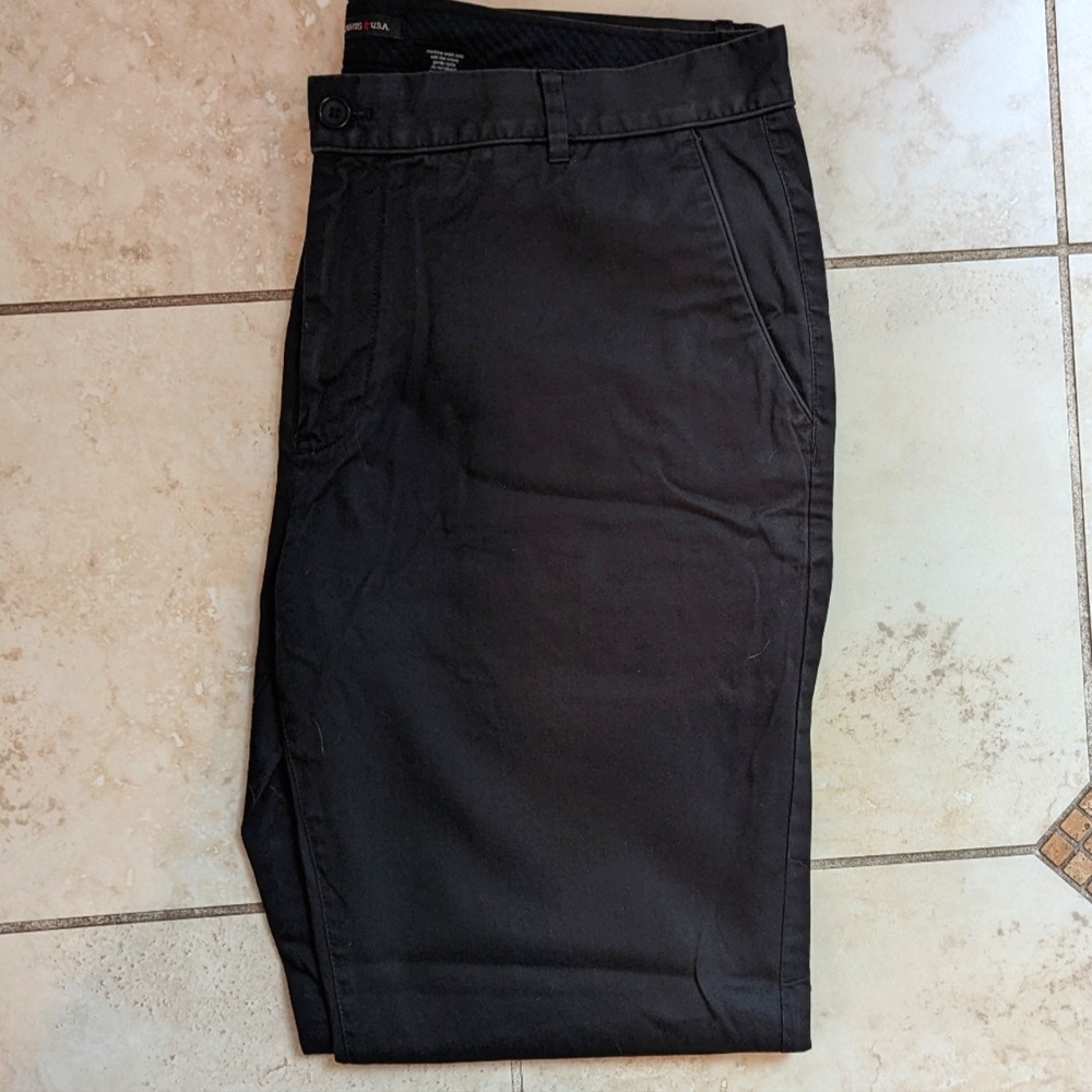 John Varvatos Men's Black Twill Pants